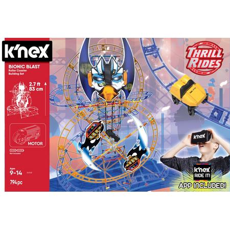 Knex Thrill Rides - Bionic Blast Roller Coaster Building Set - KNected - Inclusief Viewer
